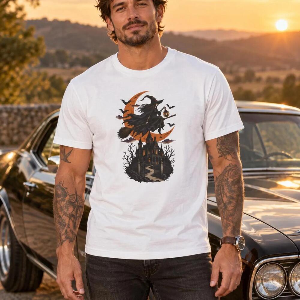 Witch Halloween Shirt Haunted House Tee Gothic  Gift